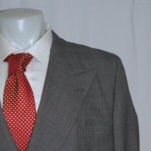 Bergdorf Goodman x Domenico Spano Gray Plaid Bespoke Double Breasted Suit 40R